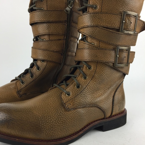 Original KLR Jimi - Brown Mens Leather Boots 11.5